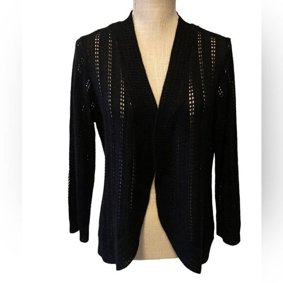 Dana Buchman Sweaters - Dana Buchman Black Cardigan Sweater Medium
